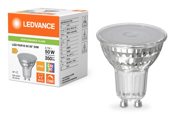 Osram Led Par16 50 36° Dim P 3.7w 927 Gu10 Dimmbare Led-Reflektorlampen Par16 Mit