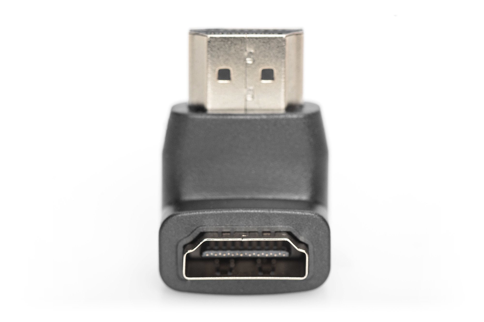 Adaptador Hdmi Macho A Hdmi Hembra Acodado Negro