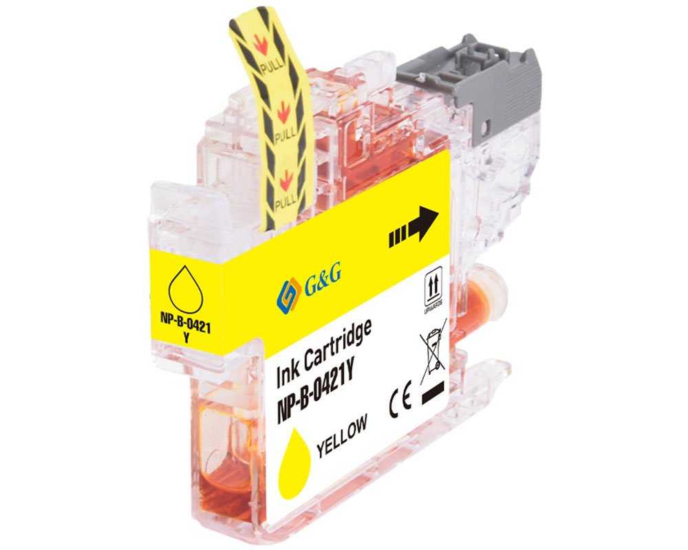 G&G Tinte Compatible Con Brother Lc421y 200 Copias Amarillo