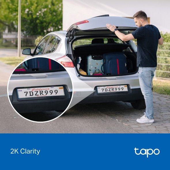 Tp-Link Tapo C411 Kit Venkovn Cámara, Solrn Panel (3mp, 2k Qhd, 1296p, Ir 9m, Wifi, Micro Sd Card, Ip65)