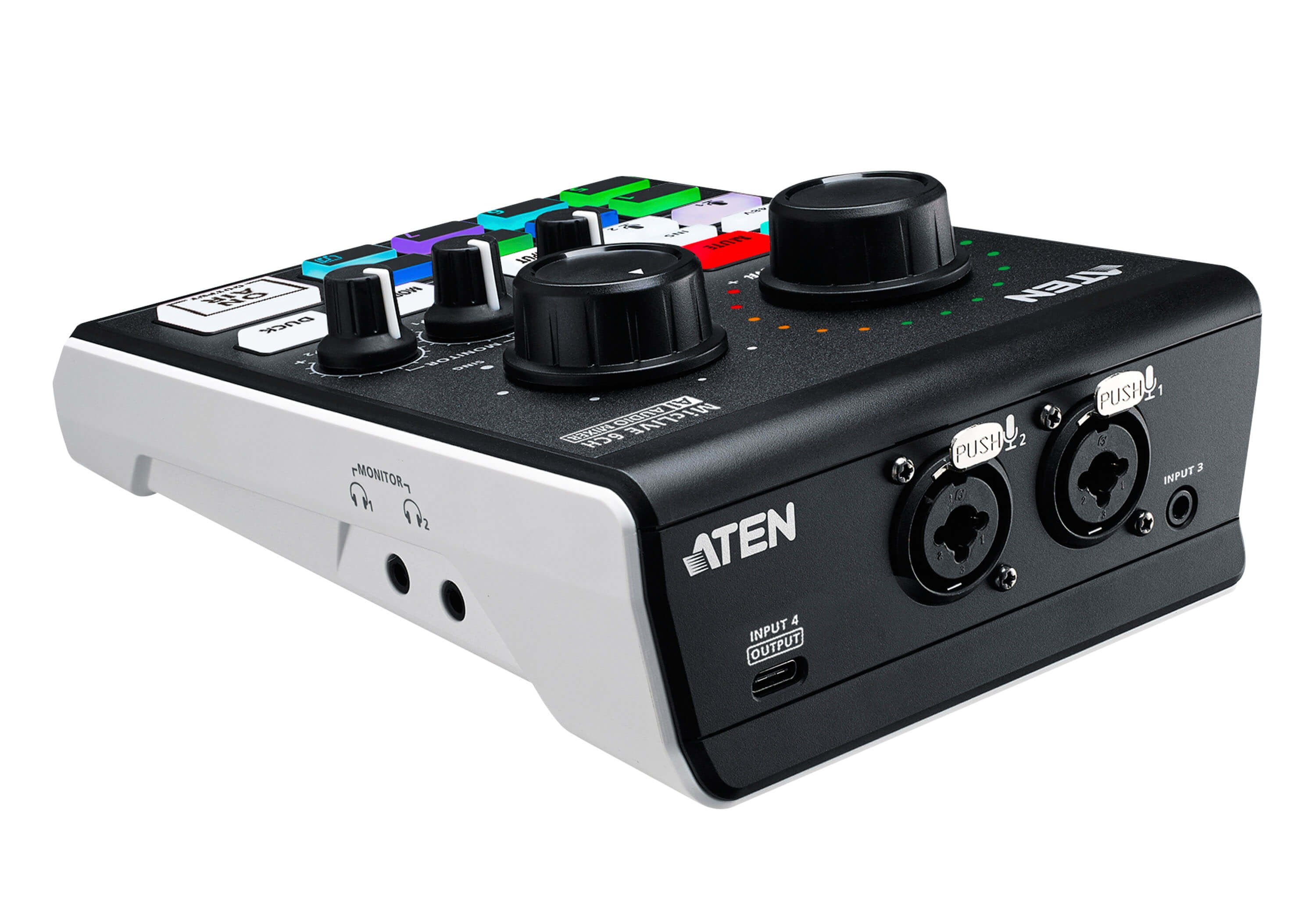 Aten Mezclador De Audio Para Pódcast Con Ia Miclive De 6 Canales