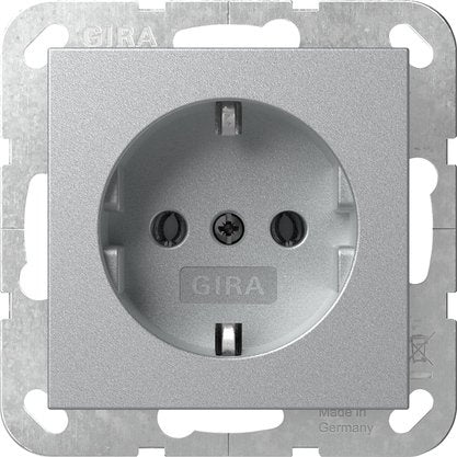 Gira System 55 Toma De Corriente Schuko Aluminio