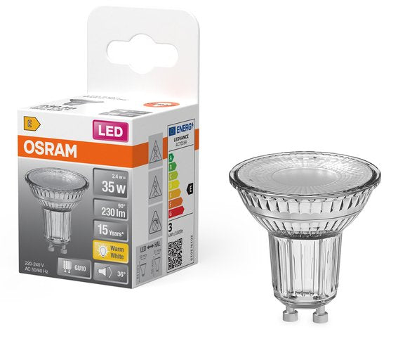 Osram Parathom Reflector Led 35 Non-Dim 36° 2,4w 827 Gu10 Bulb