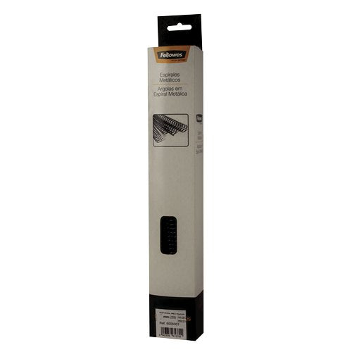 Fellowes Pack De 25 Espirales Metálicas Negras 38 Mm