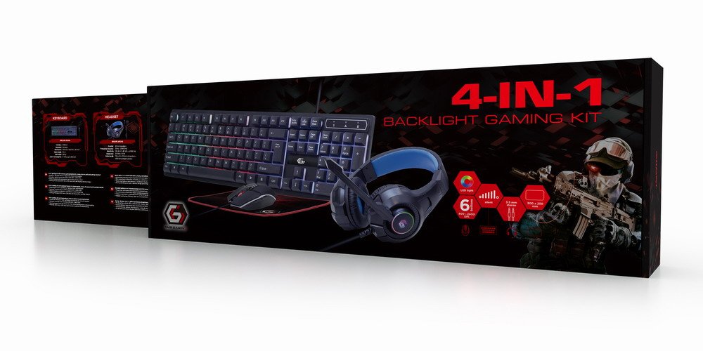 EAN 8716309118101 - Gembird GGS-UMGL4-02 teclado Ratón incluido Juego USB QWERTY Inglés de EE. UU. Negro imagen 6