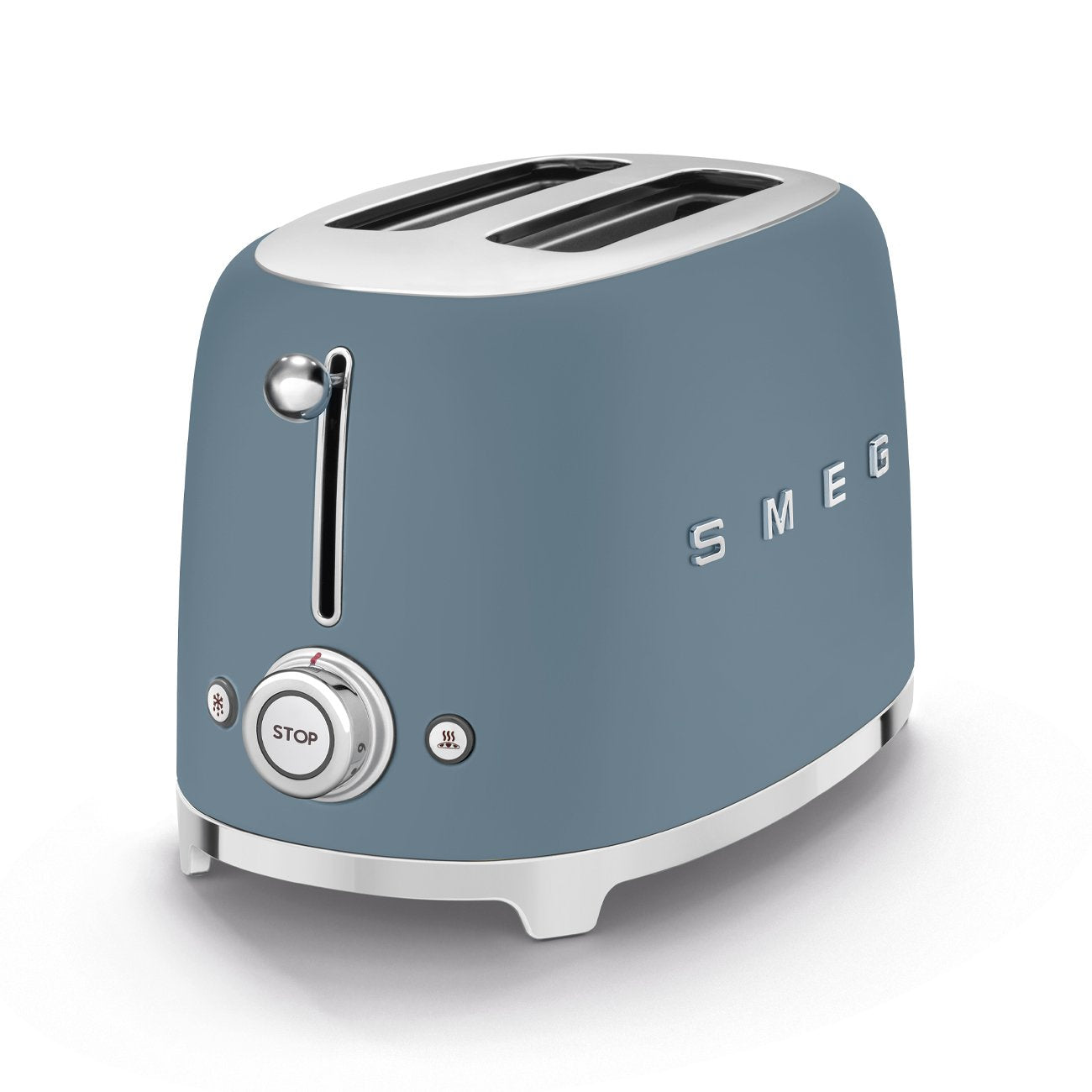 Tostadora Smeg 2x2 Estilo Años 50 Azul Tormenta Mate Tsf01sbmeu