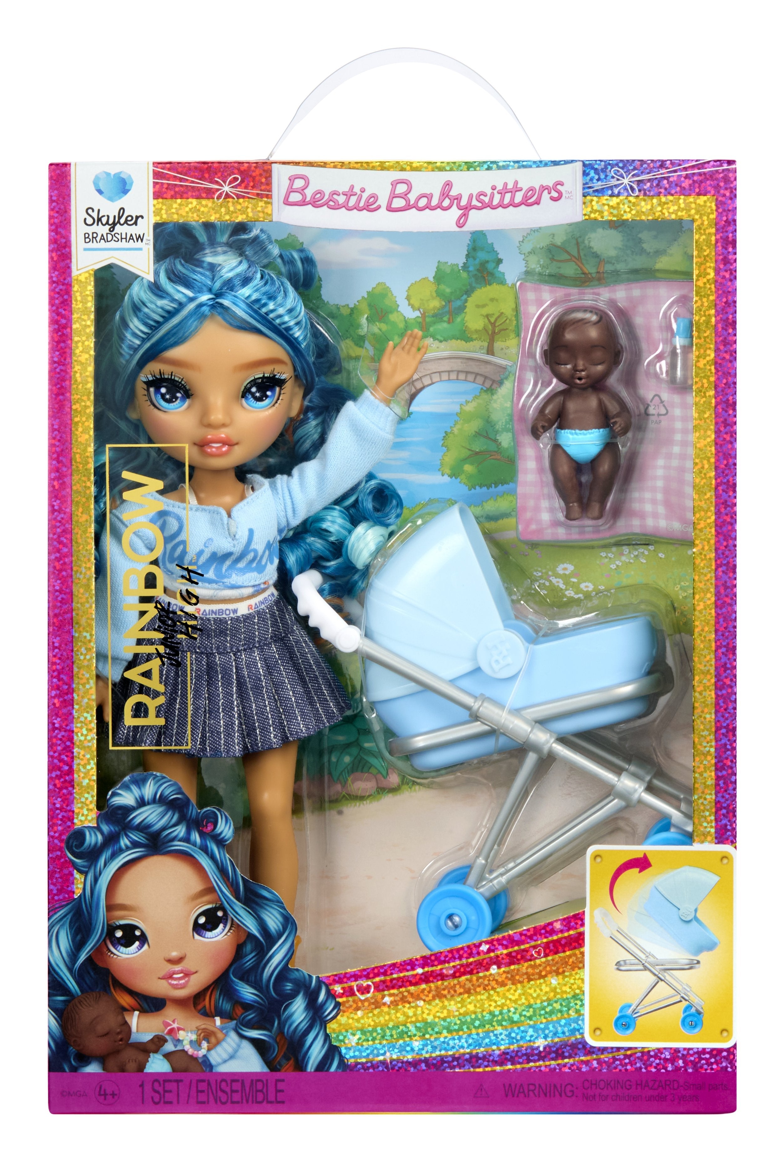 Mga Entertainment Rainbow High Jr. High Bestie Babysitters - Skyler Bradshaw 248507-Euc