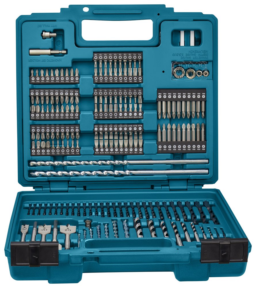 Juego De Herramientas De Mano Makita Accesorios En Caja 256 Pcs.
