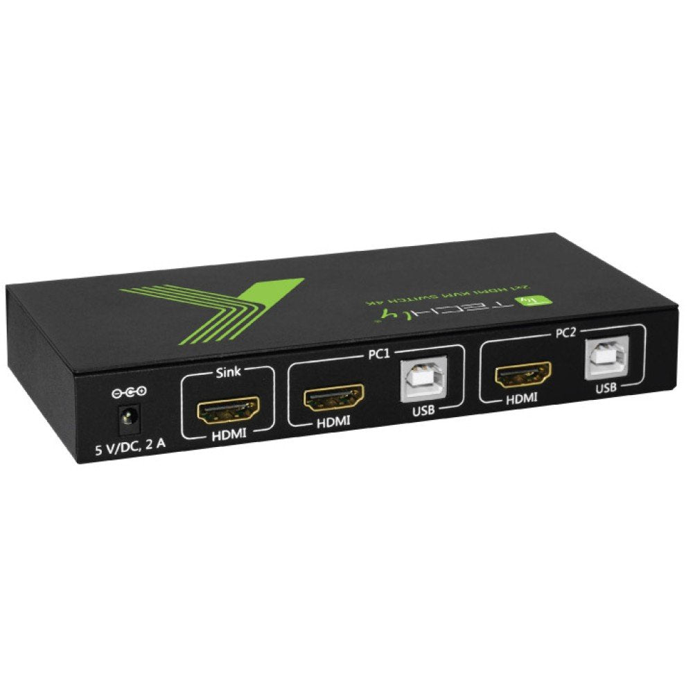Techly Kvm Switch Usb, Hdmi, 4k, 2 Wege