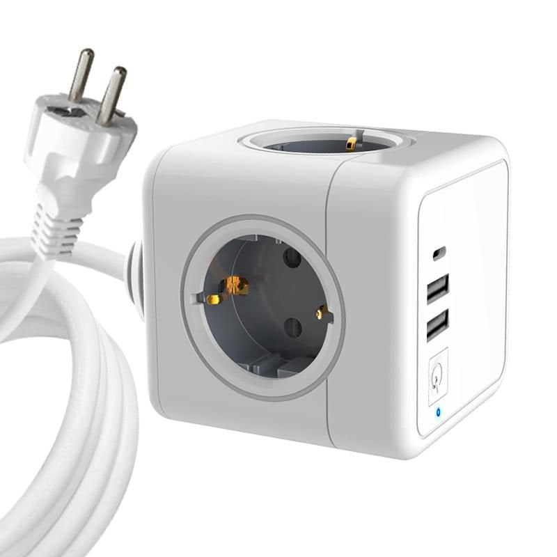 EAN 5704174884767 - Microconnect MC-CUBE015USBC base múltiple 1,5 m 4 salidas AC Interior Blanco imagen 1