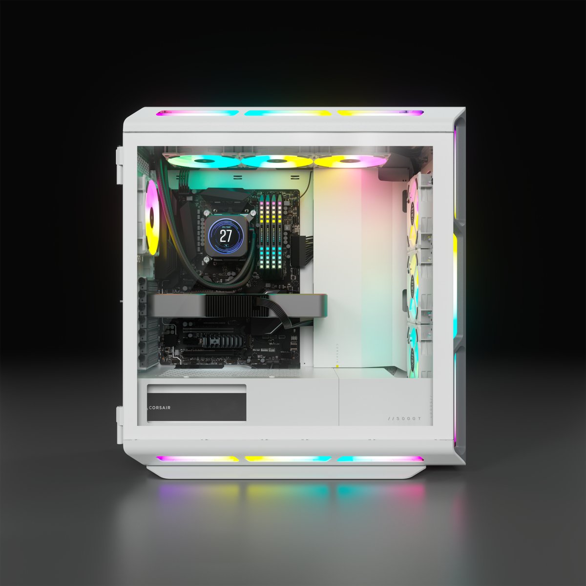EAN 0840006645184 - Corsair iCUE 5000T RGB Midi Tower Blanco imagen 3