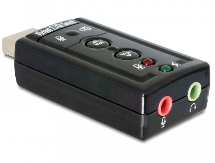 Delock Tarjeta De Sonido Externo Usb 2.0 Virtual 7.1 24bit 96khz