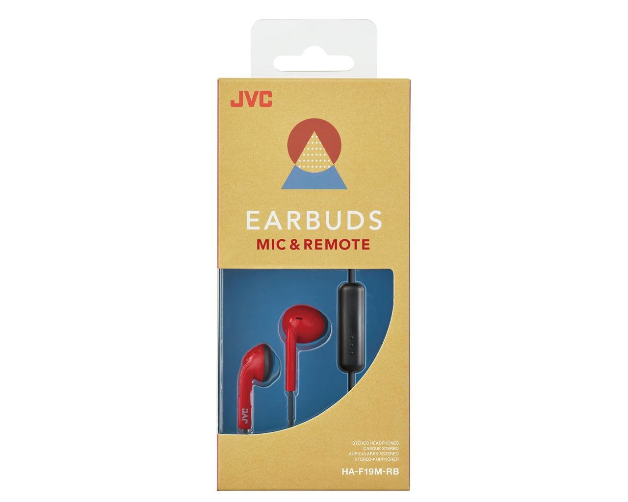 Auriculares Jvc Ha-F19m-Rb Con Micrófono Jack 3.5 Rojos