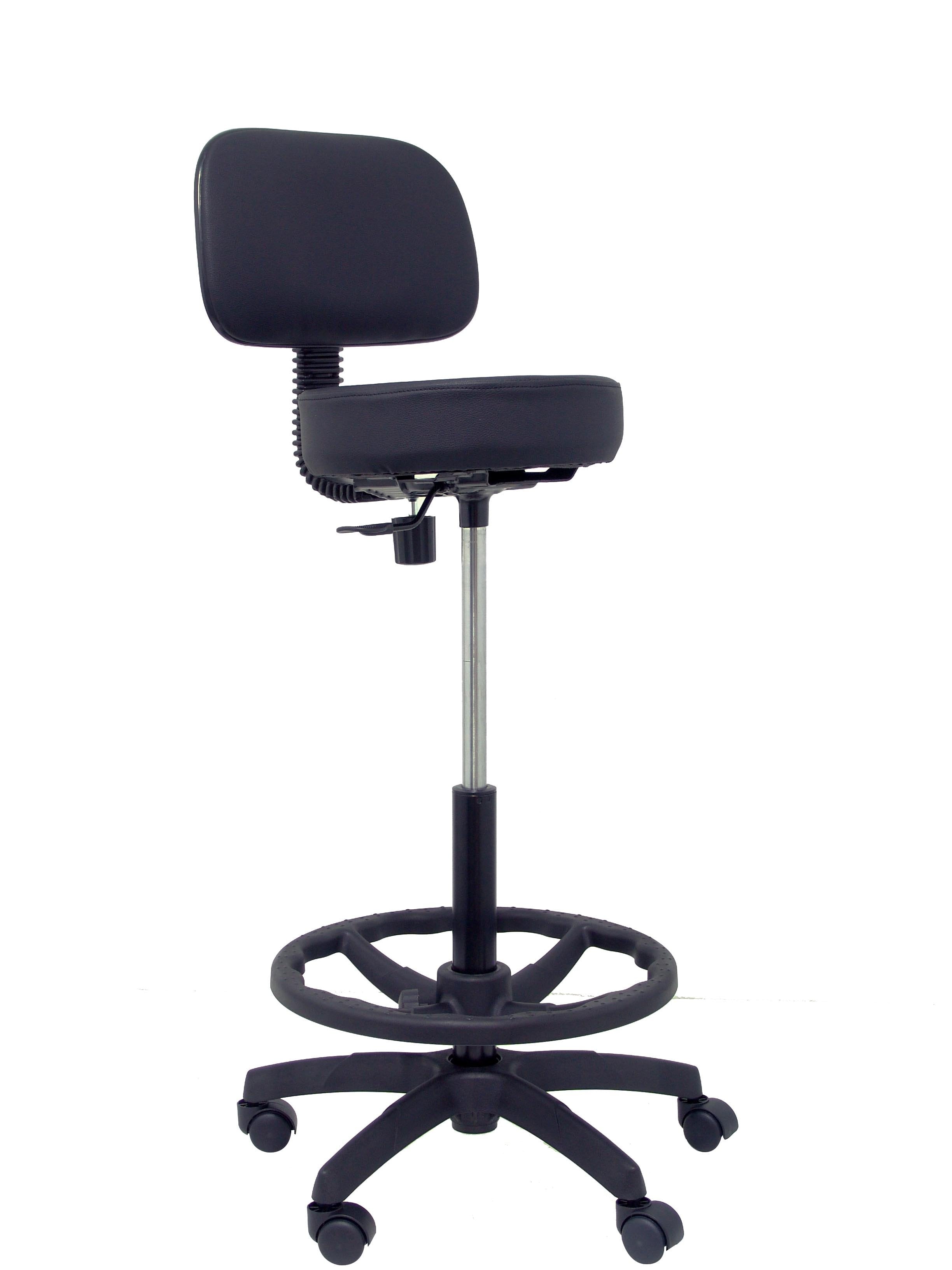Taburete Llanos Similpiel Negro T01clspne