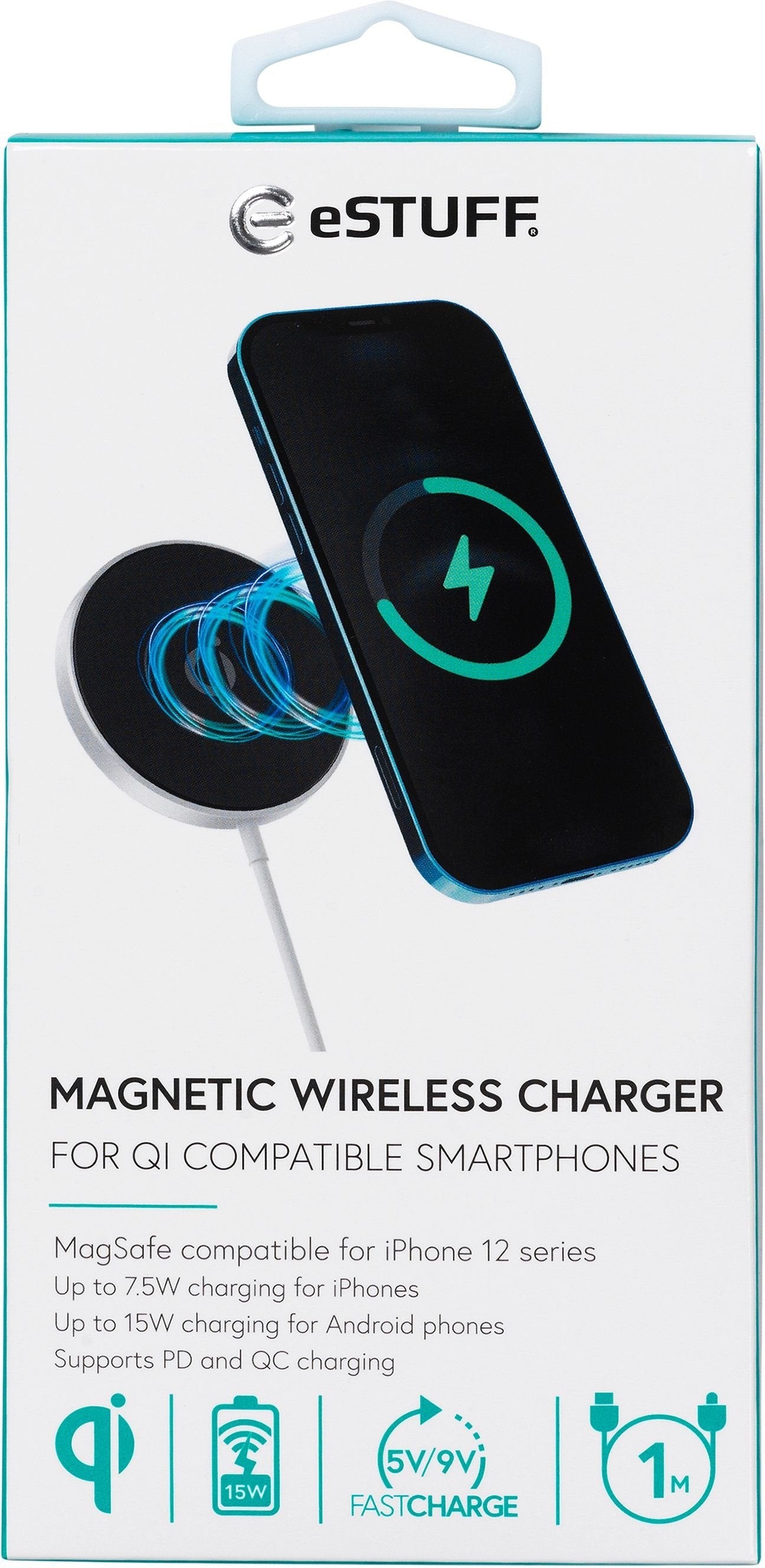 Magnetic Wireless Charger With Usb-C Plug. Charges Up
