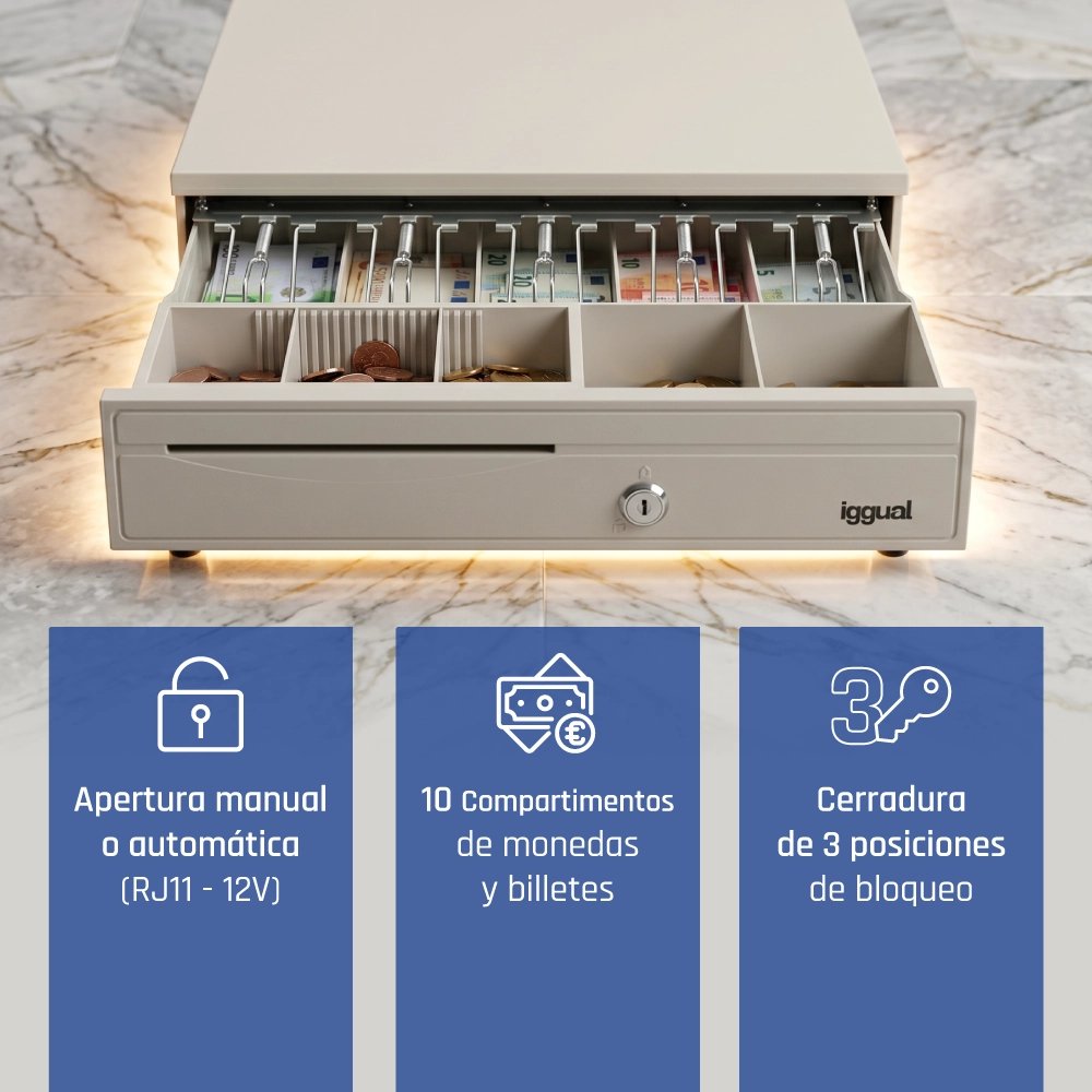 EAN 8435364315767 - iggual IGG315767 cajón de efectivo Cajón de efectivo electrónico imagen 3