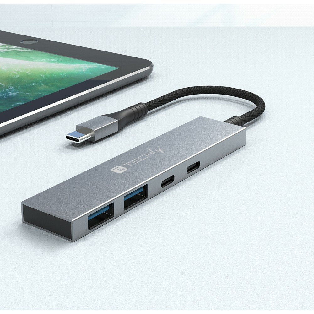 Techly Hub Usb 4p. 2usb 3.2-2usb-C