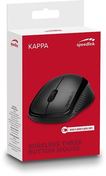 Ratón Speedlink Kappa Rf Inalámbrico Óptico 1600 Dpi Mano Derecha