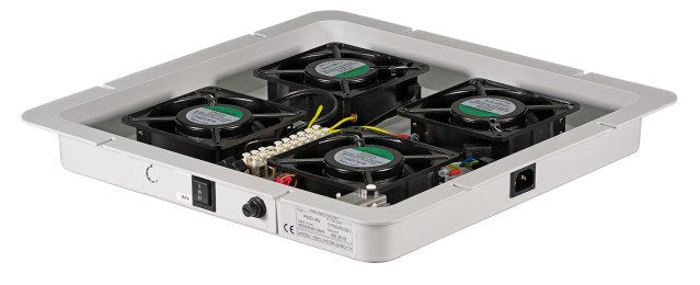 Ventilador Empotrable Con 4 Ventiladores Pro Armarios De Red (Ral9005)