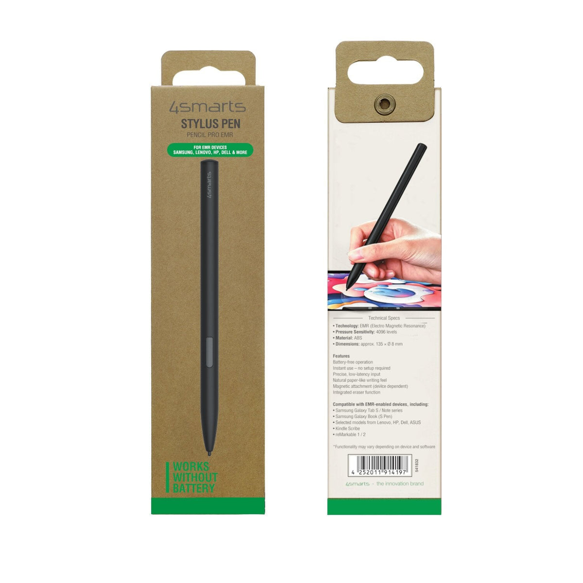 4smarts Lápiz Táctil Multi-Device Pencil Pro Emr, Negro