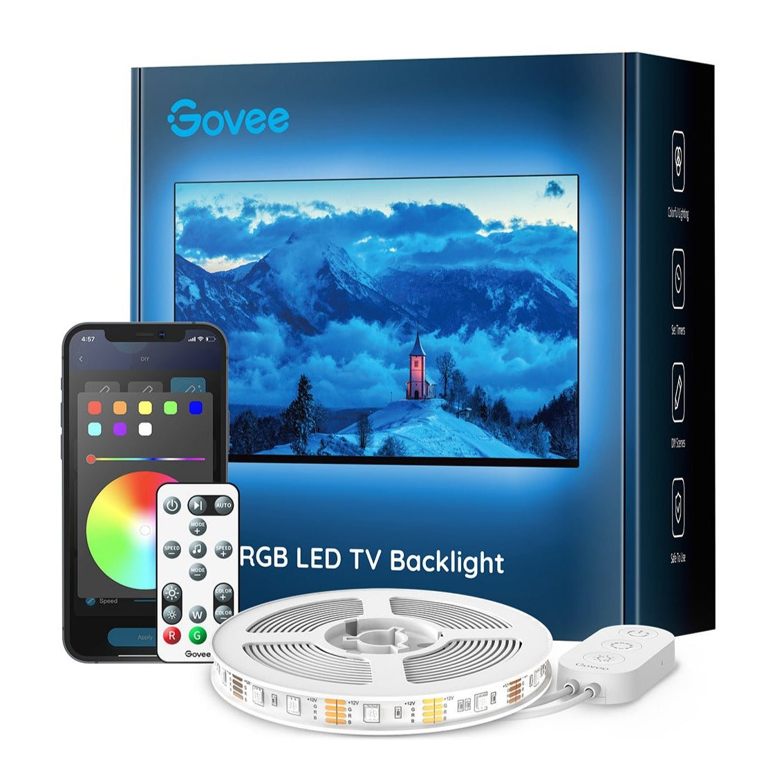 Govee H6179 Rgb Bluetooth Led Backlight For Tvs 46-60 Inches