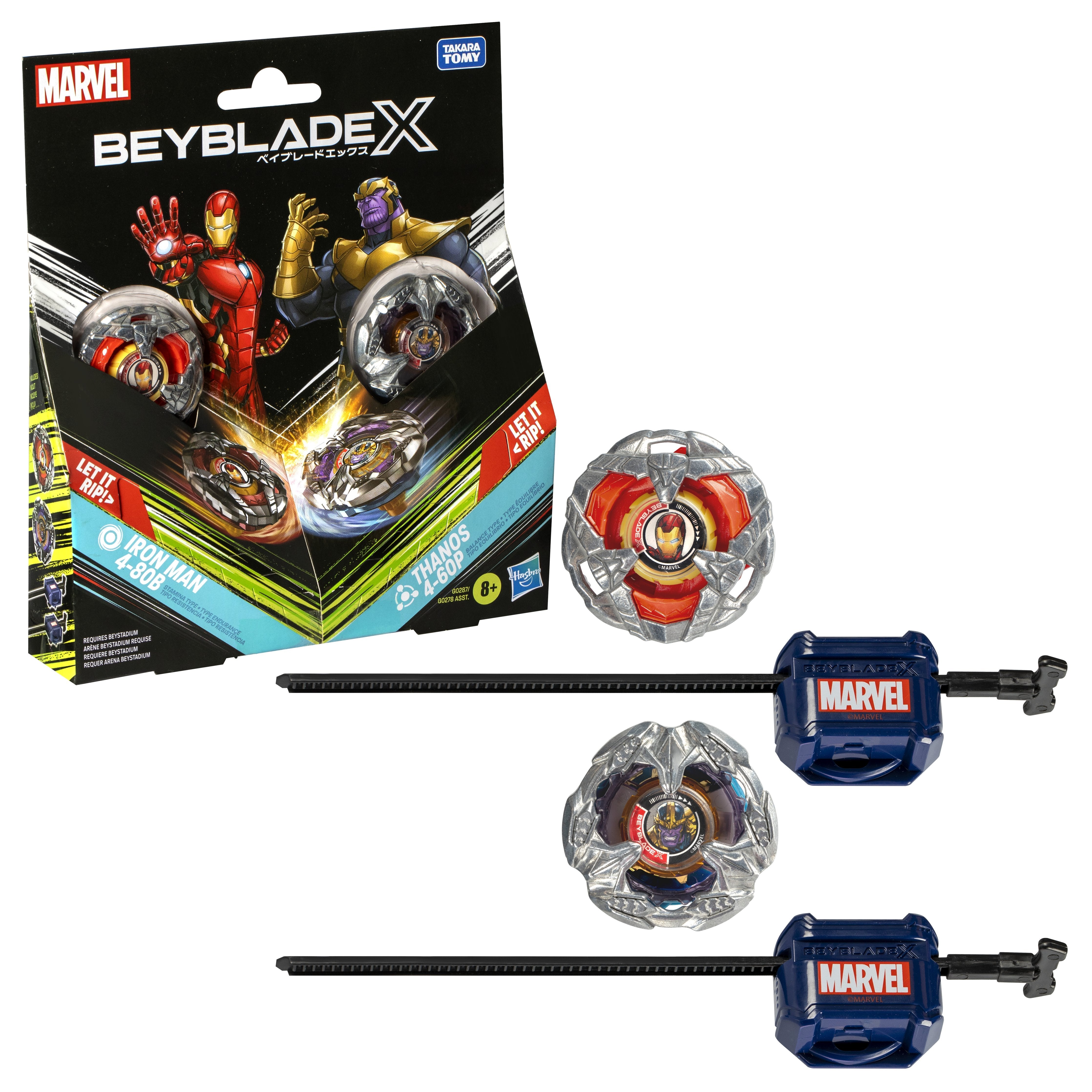 Juego Iron Man 4-80b Thanos 4-60p Beyblade X