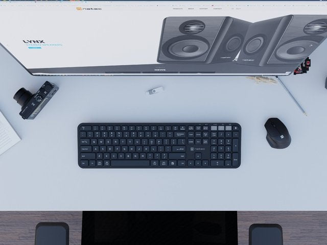 Teclado Ingles + Raton Natec Octopus 2 Bt+Usb Us