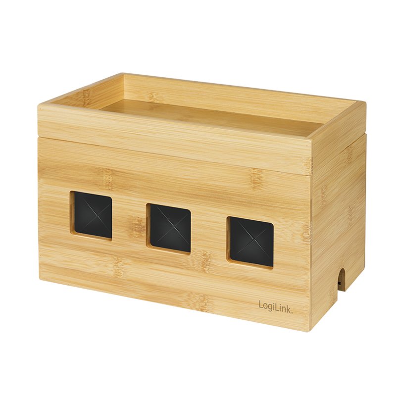 EAN 4052792065015 - LogiLink KAB0076 - Logitech Kabelbox aus Bambus imagen 3