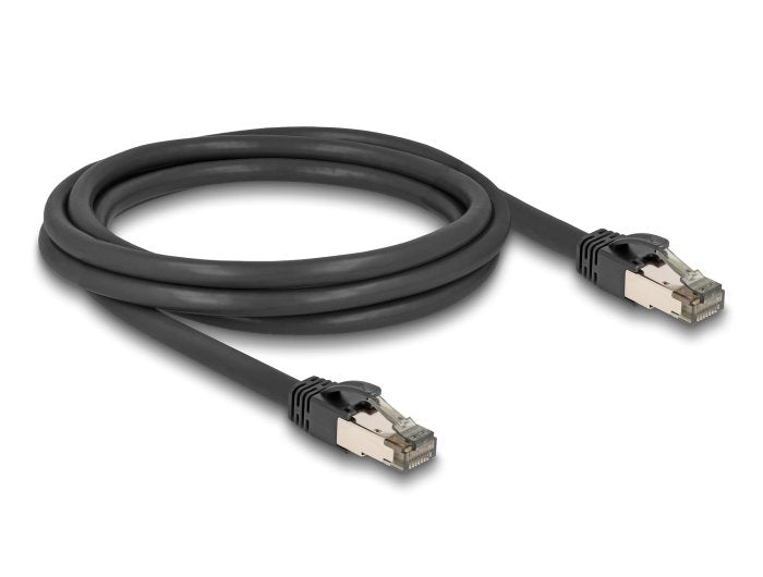 Delock 80241 Cable De Red Rj45 Cat.6a U/Ftp Ultraflexible Con Cubierta Metálica Interior, 2 M, Negro