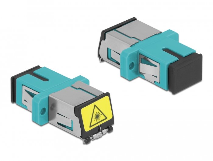 Lwl Kupplung Mit Laserschutzklappe Sc Simplex Buchse Zu Sc Simplex Buchse Multimode Aqua