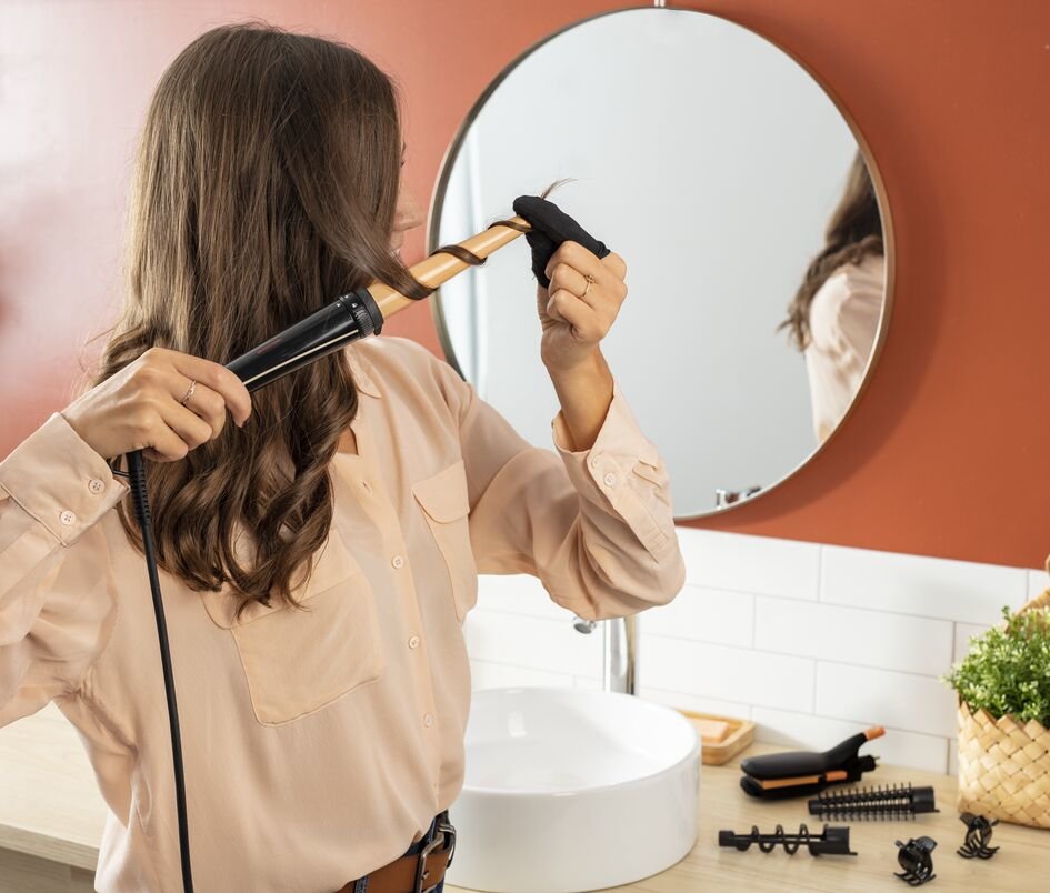 Rizador Rowenta Infinite Looks 14 En 1 Cf 4231 (Negro/Albaricoque) Cf 4231