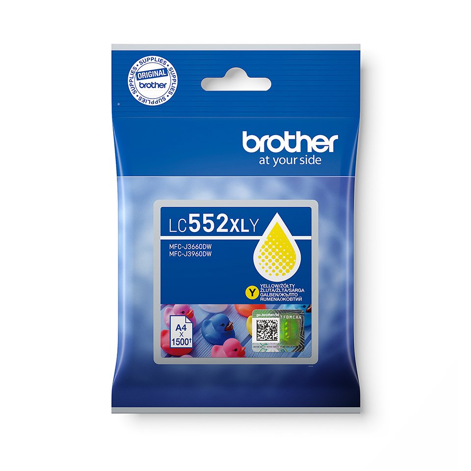 EAN 4977766843485 - Brother LC552XLY cartucho de tinta 1 pieza(s) Original Amarillo imagen 1