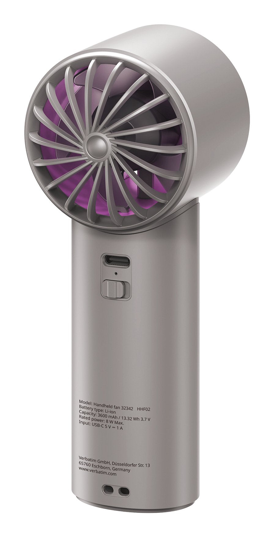 EAN 0023942323426 - Verbatim Cool 'n' Go Ice Touch Gris, Púrpura Ventilador de mano imagen 3
