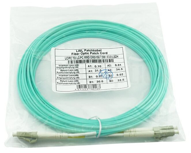 Blueoptics Sfp3131eu0.5mk Cable De Fibra Optica 0,5 M Lc Om3 Color Aguamarina