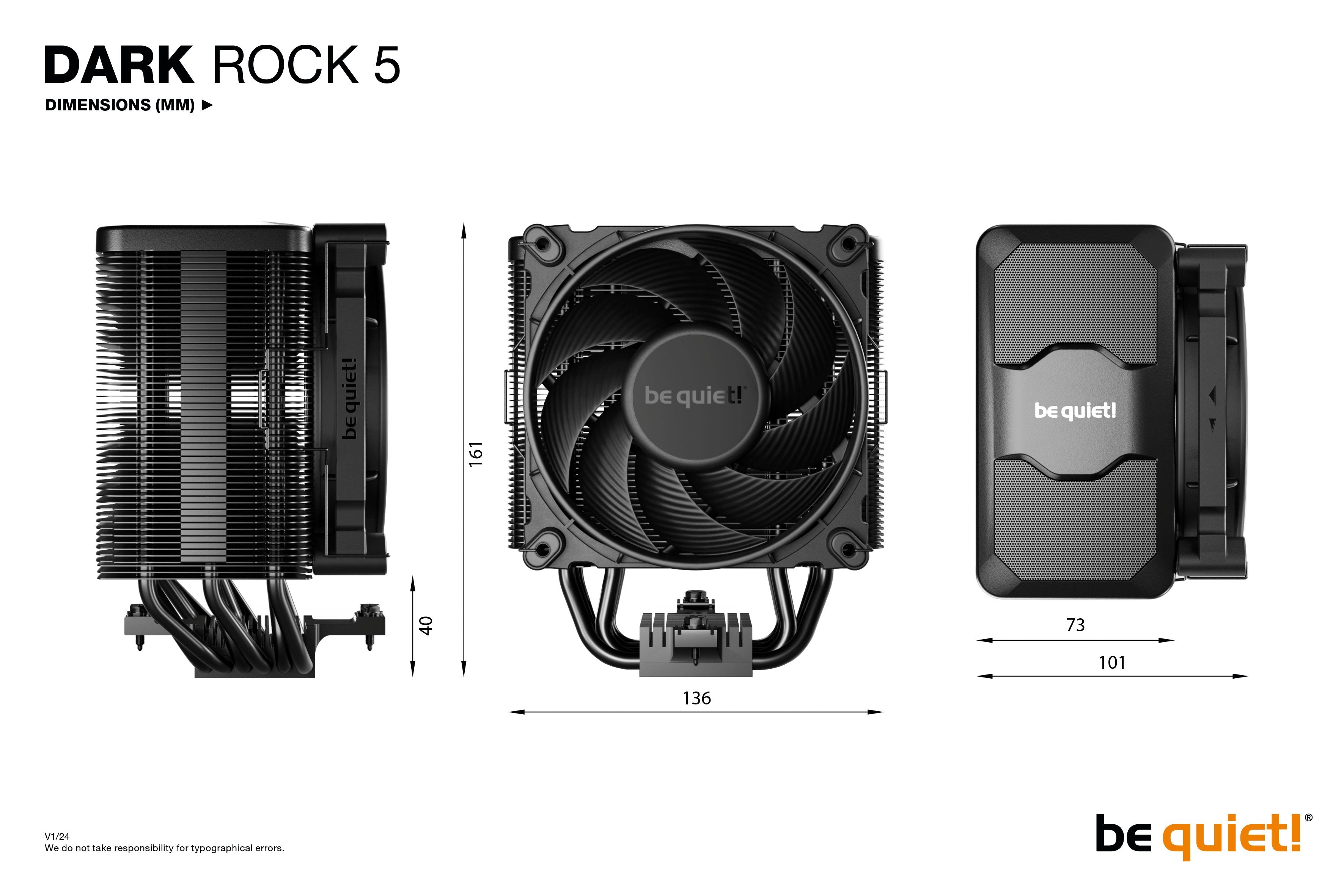 EAN 4260052190739 - be quiet! DARK ROCK 5 Procesador Refrigerador de aire 12 cm Negro 1 pieza(s) imagen 8