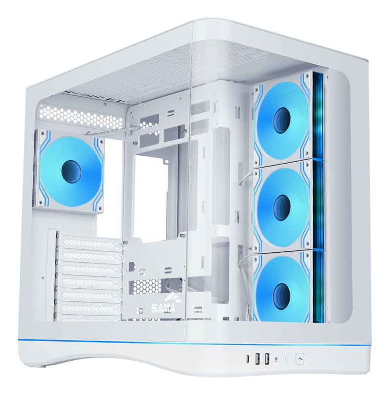 Sama V62 Atx Mid-Tower Atx Pc Case White Retail