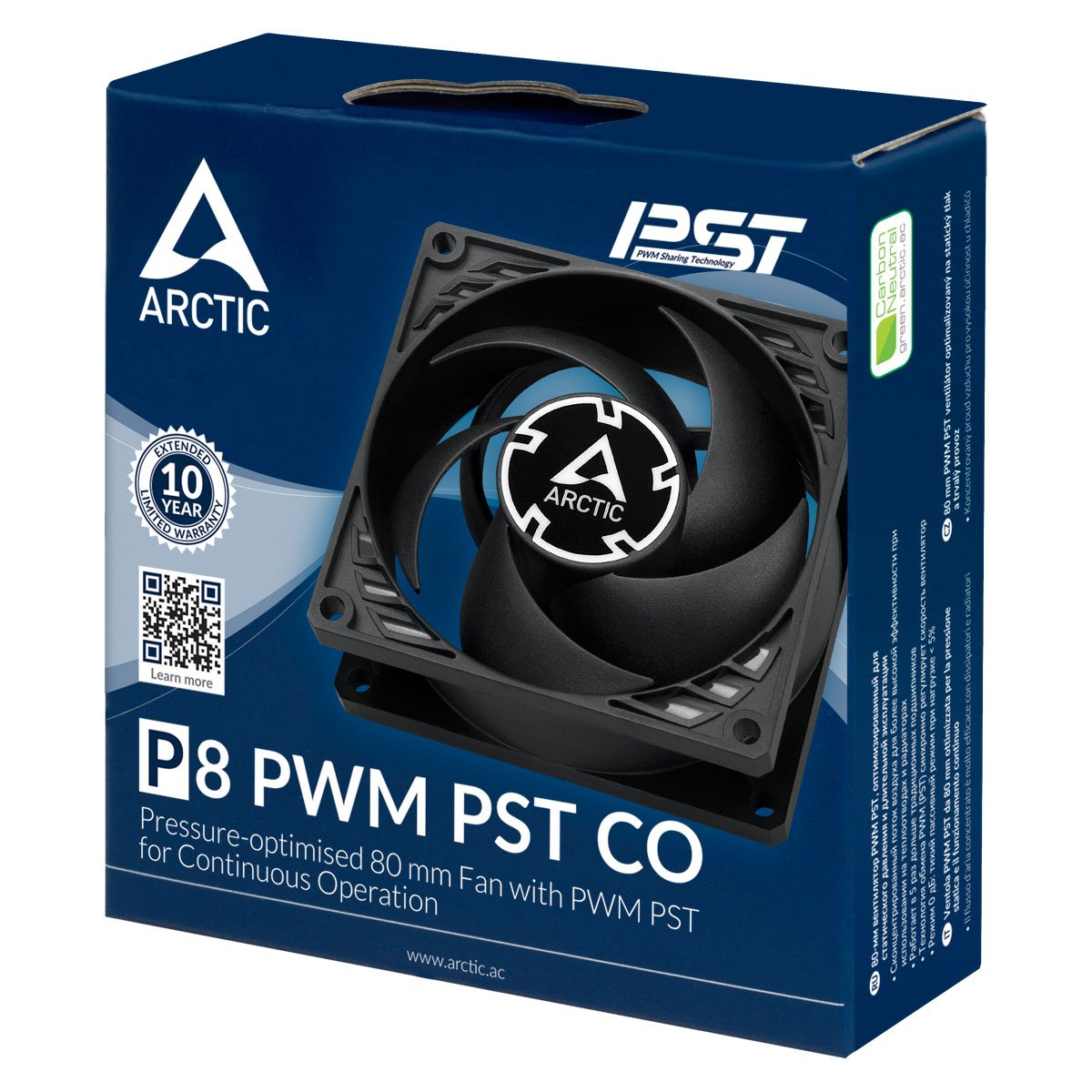 Ventilador Arctic P8 Pwm Pst Co 8 Cm Negro