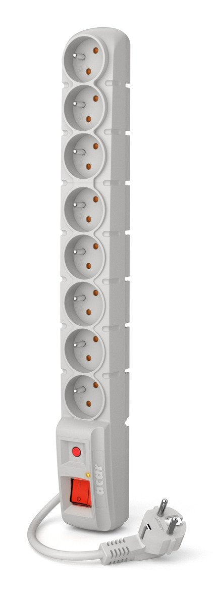 EAN 5904743365615 - ACAR S8 Gris 8 salidas AC 230 V 3 m imagen 1