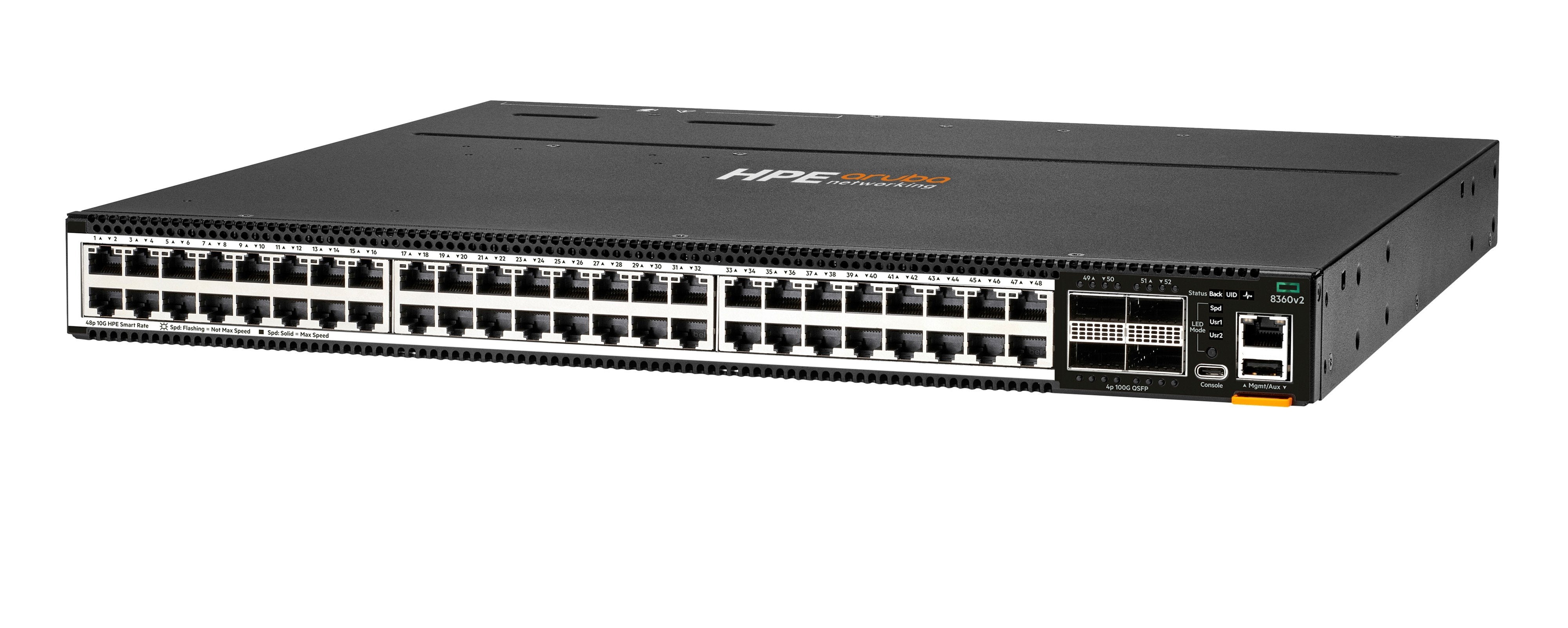 EAN 190017590943 - HPE Aruba Networking CX 8360-48XT4C v2 48p 1G/10GBase-T 4p 100G QSFP28 FB 3 Fans 2AC Bundle imagen 2