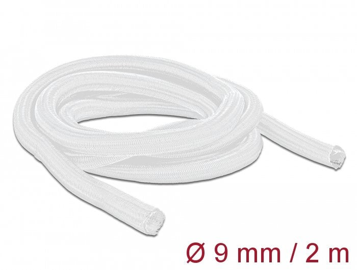 Delock Funda Trenzada De Cierre Automático 2 M X 9 Mm Blanco