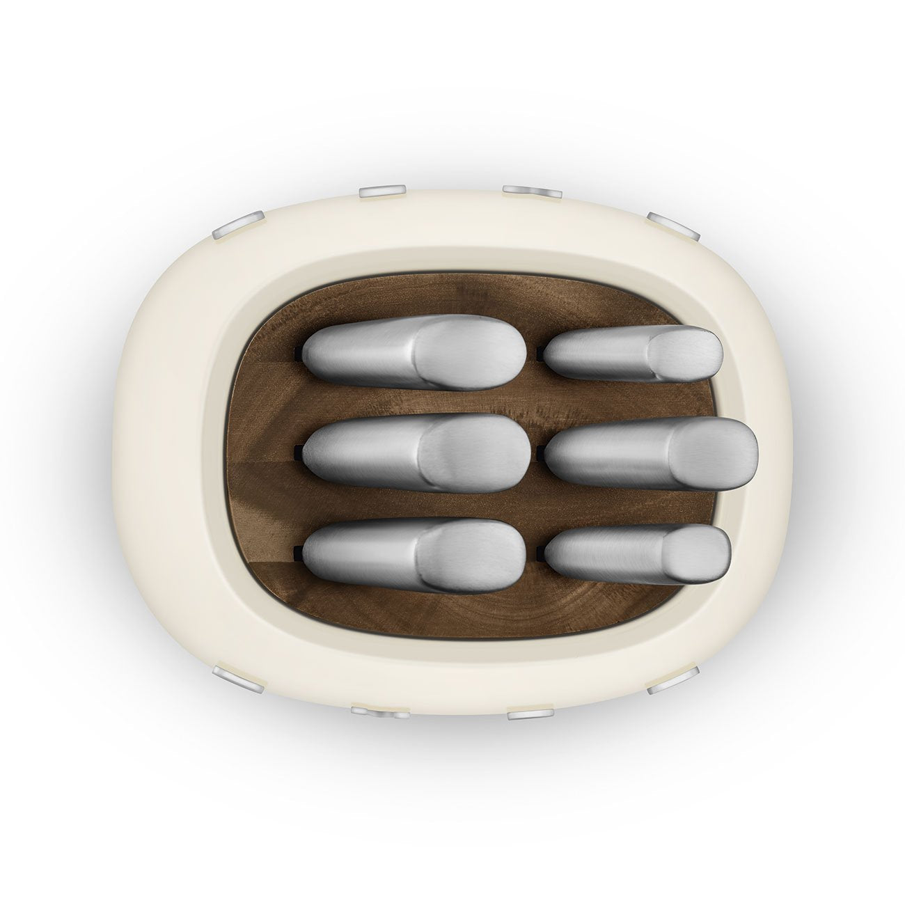 EAN 8017709344184 - Smeg KBSF02CR taco para cuchillos Bloque con ranuras para cuchillos Plástico, Acero inoxidable, Madera Cr imagen 6