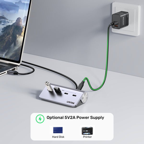 EAN 4894160058546 - UNITEK H1337AGY01 hub de interfaz USB 3.2 Gen 1 (3.1 Gen 1) Type-C 5000 Mbit/s Gris imagen 4