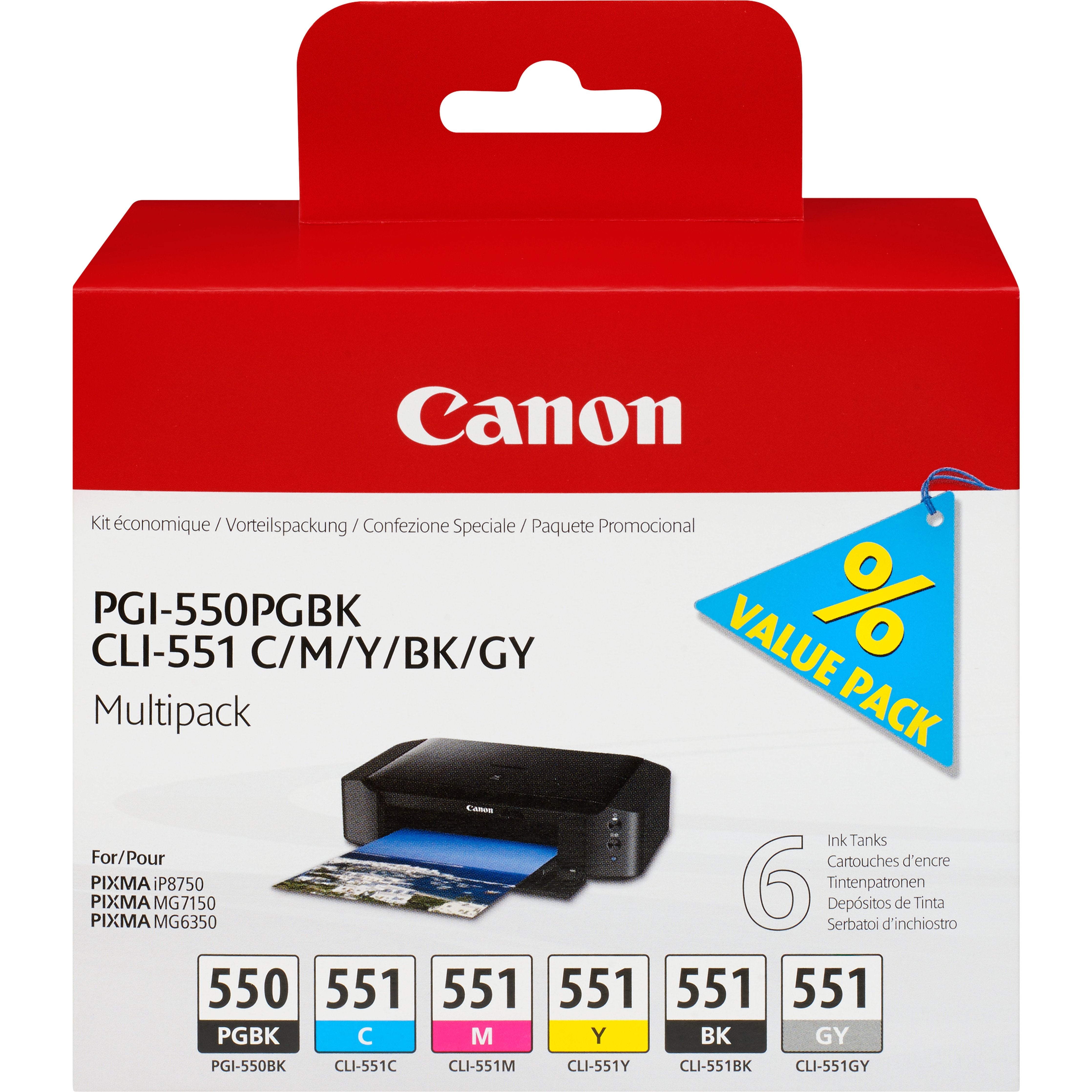 EAN 8714574623207 - Canon 6496B005 cartucho de tinta 6 pieza(s) Original Foto negro, Fotos cian, Fotos gris, Foto magenta, Ne imagen 1