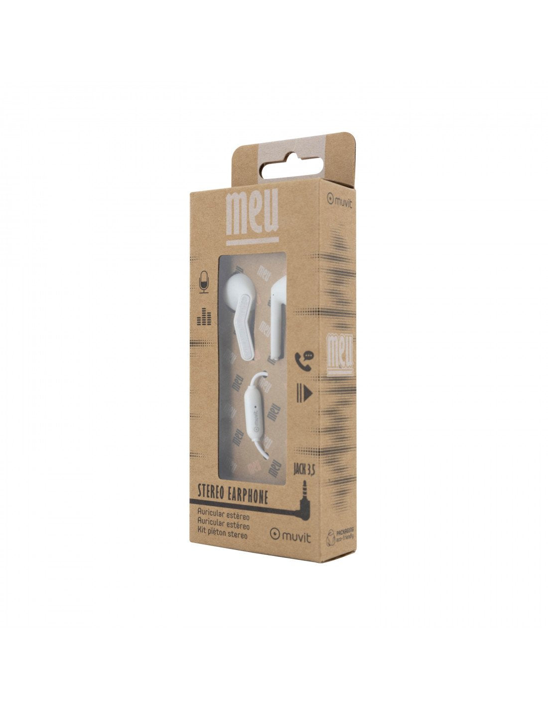 Auriculares Muvit Meu 3.5 Mm Blanco