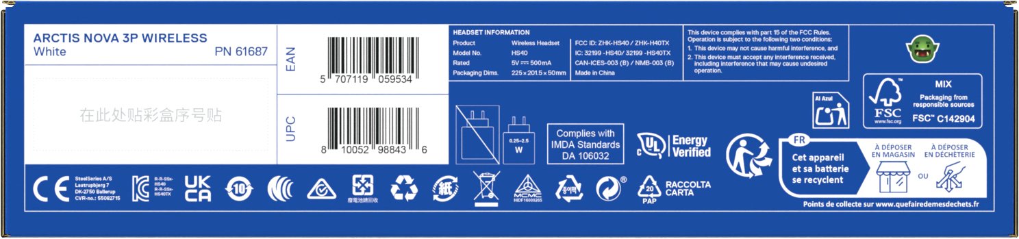 Steelseries Arctis Nova 3p Auriculares Inalámbrico Diadema Música/Uso Diario Bluetooth Blanco