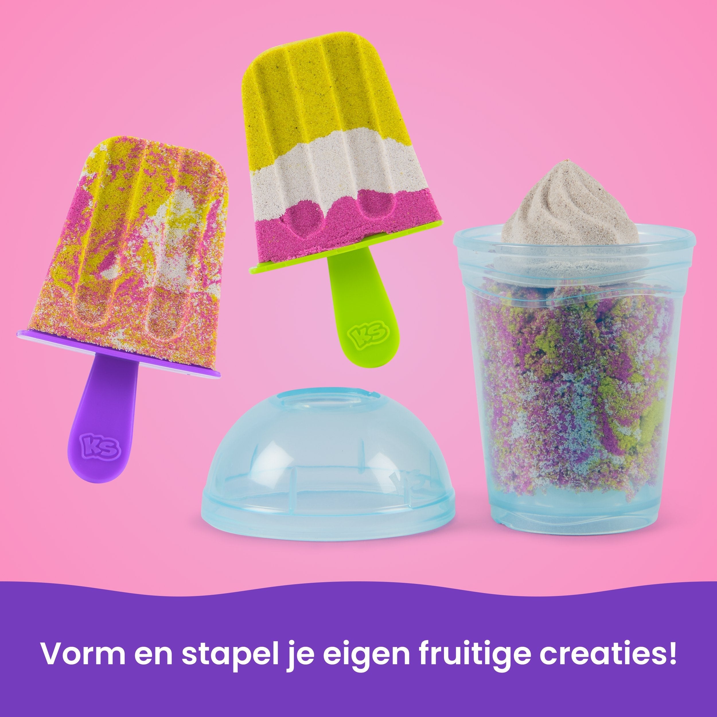 Spin Master Kinetic Sand - Set De Juego Smoothie Mixer, Arena De Juego Con 397 Gramos De Arena En 3 Colores 6075121