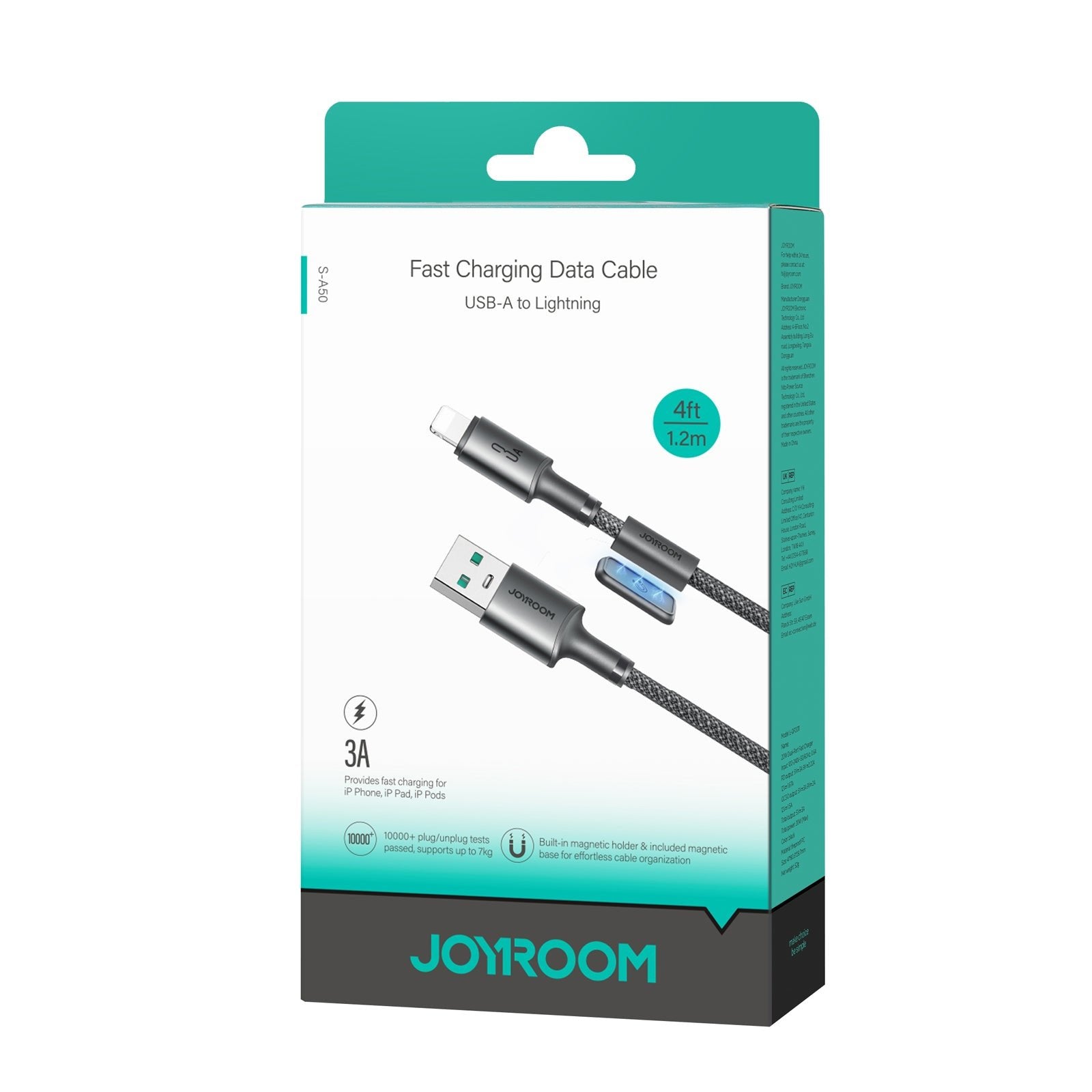 EAN 6956116728809 - JOYROOM S-A50 L cable de conector Lightning 1,2 m Gris imagen 2