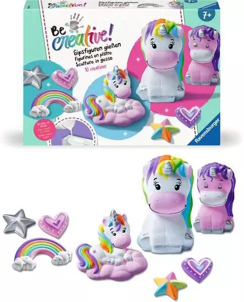Ravensburger Habtelset Figuras De Yeso De Bricolaje Vierta Unicornio, Tinker 25531