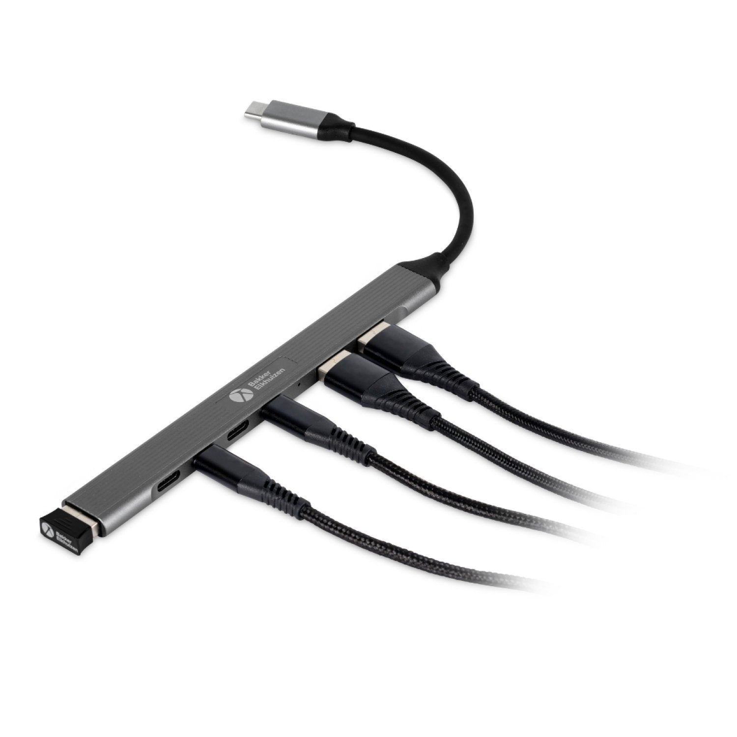EAN 8719274677864 - BakkerElkhuizen BNECHUB3A4C hub de interfaz USB Tipo C 5000 Mbit/s Negro, Gris imagen 5