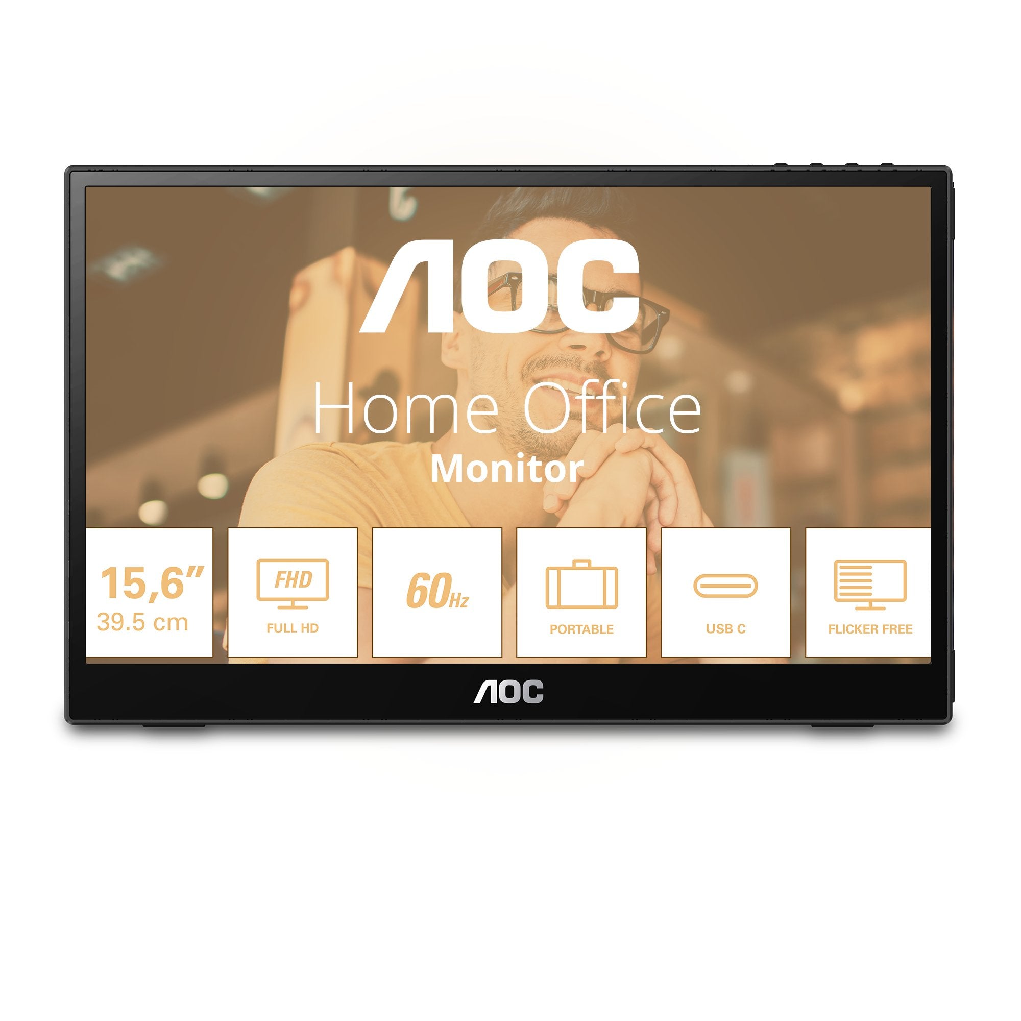 EAN 4038986151313 - AOC 16T3EA monitor o TV portátil Negro 39,6 cm (15.6") 1920 x 1080 Pixeles imagen 2